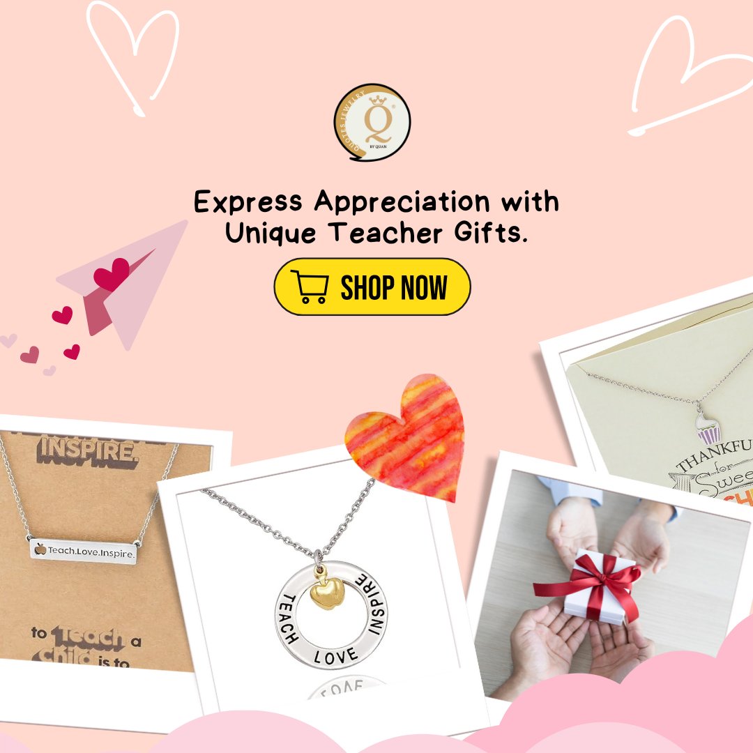 Express appreciation with unique teacher gifts! 💖

Shop here: amzn.to/497pO47

#quanjewelry #valentines #valentinesgift #valentines2024 #necklace #gifts #gifts #giftsforher #perfectgifts #handmade #instajewelry #jewelrylover #fashionjewelry #SayItWithJewelry #
