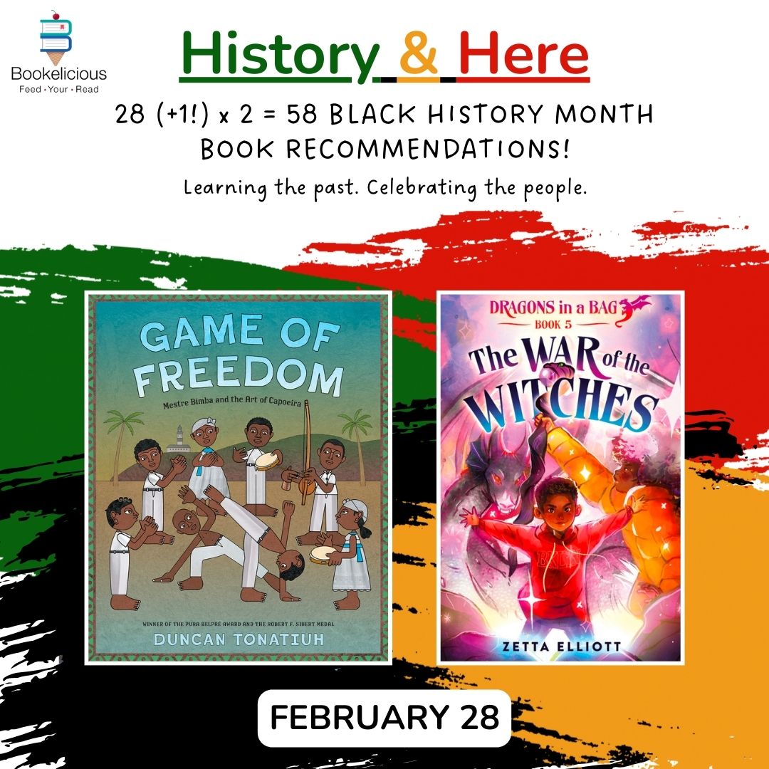 'HISTORY & HERE'...a #BlackHistoryMonth celebration of books! 🖤 FEBRUARY 28 💚 History: bookelicious.com/book/93480/gam… ❤️ Here: bookelicious.com/book/95946/the… 💛 @duncantonatiuh @zettaelliott @CheriseHarris FEEDYOURREAD20 = 20% off + free shipping!