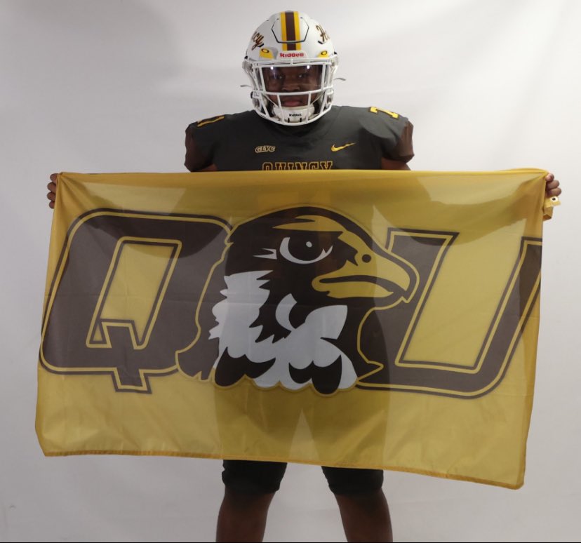 #AGTG✝️, after a great visit and conversation with <a href="/CoachKillday/">Jason Killday</a> , im blessed to receive an offer(PWO) from <a href="/QUHawksFootball/">Quincy University Football</a> ! 🟤🟡

<a href="/AMalopsy/">Anthony Malopsy</a> <a href="/BWOly34/">Oly</a> <a href="/OakForestFootb1/">Oak Forest Football</a> <a href="/DeepDishFB/">DEEP DISH FOOTBALL</a>