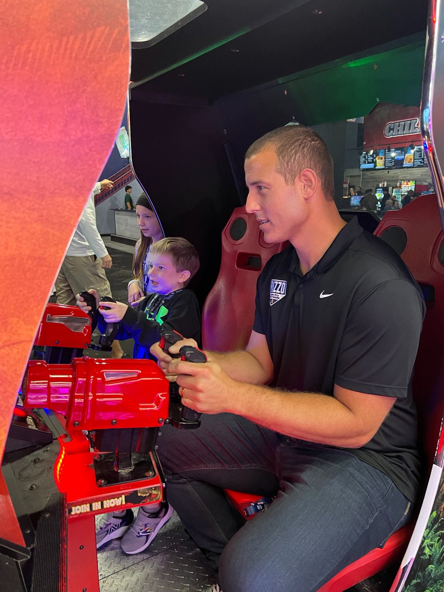 .@ARizzo44 had a great day hosting more than 40 pediatric cancer families @Boomers_Parks. Children (and adults too!) got to enjoy a morning of go-karts, bumper boats, miniature golf, laser tag, arcade games and all the sugary snacks their parents would allow them! Events like
