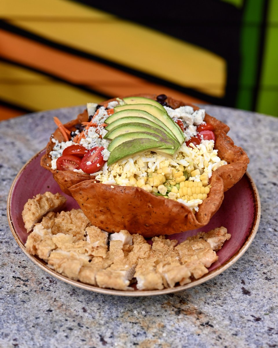 Turn up the heat on your salad game with our Chipotle Cobb! 🔥🥗 

This isn't just any salad, it's a fiesta of flavors with juicy fried chicken, bold chipotle dressing, and all the fresh fixings. 

#ChipotleCobb #LocalBar #LocalRestaurant #CNI713 #HoustonTX