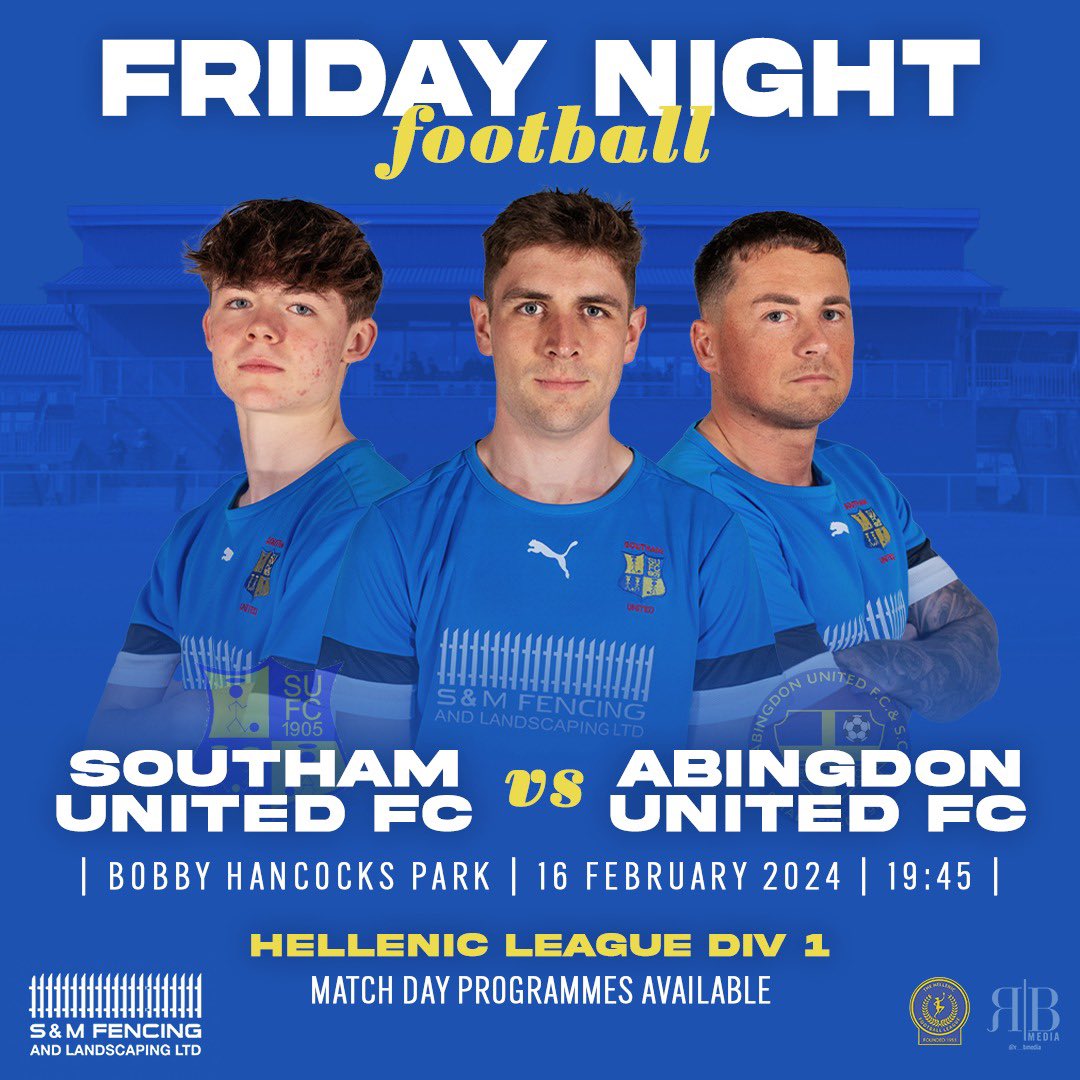 Southam United (@southamunitedfc) on Twitter photo Itβs going to be an entertaining game. Join us for a great evening of Friday night football at BHP against <a href="/Abutdfc/">Abingdon United FC</a> 16/02/24. See you there <a href="/HellenicLeague/">Hellenic League</a> <a href="/NonLeagueGuys/">The Non League Promoters</a> <a href="/groundhopping95/">Groundhopping_1995</a> <a href="/wanderintractor/">The Wandering Tractor</a> <a href="/NLChronicles/">The Non-League Chronicles</a> <a href="/NonLeagueFix/">NonLeagueFixtures</a> <a href="/NLmatchday/">Non League Matchday</a> #fridaynight Itβs going to be an entertaining game. Join us for a great evening of Friday night football at BHP against <a href="/Abutdfc/">Abingdon United FC</a> 16/02/24. See you there <a href="/HellenicLeague/">Hellenic League</a> <a href="/NonLeagueGuys/">The Non League Promoters</a> <a href="/groundhopping95/">Groundhopping_1995</a> <a href="/wanderintractor/">The Wandering Tractor</a> <a href="/NLChronicles/">The Non-League Chronicles</a> <a href="/NonLeagueFix/">NonLeagueFixtures</a> <a href="/NLmatchday/">Non League Matchday</a> #fridaynight