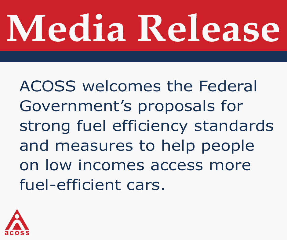 ACOSS's tweet photo. The Government's proposals for strong fuel efficiency standards on new vehicles and calls for measures to help people on low incomes access fuel-efficient cars are a welcome step to reducing emissions, transport costs, and improving health.
Read more here: https://t.co/4me2j8cogj https://t.co/oApiAMA7OG