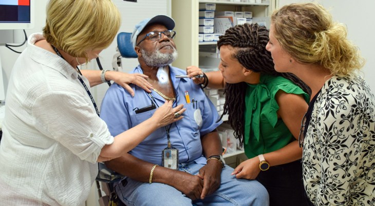 electrolarynx1's tweet photo. After being diagnosed with throat cancer at the age of 53, Army Veteran Arthur Daniels needed a total laryngectomy to save his life. The operation would remove his larynx (voice box) and separate his trachea (airway) from the mouth and nose. 

#electroniclarynx https://t.co/TRifiLqhpG
