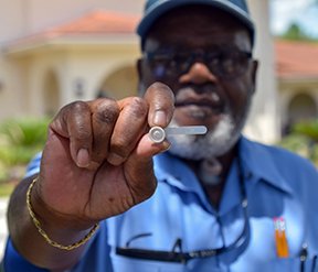 electrolarynx1's tweet photo. After being diagnosed with throat cancer at the age of 53, Army Veteran Arthur Daniels needed a total laryngectomy to save his life. The operation would remove his larynx (voice box) and separate his trachea (airway) from the mouth and nose. 

#electroniclarynx https://t.co/TRifiLqhpG