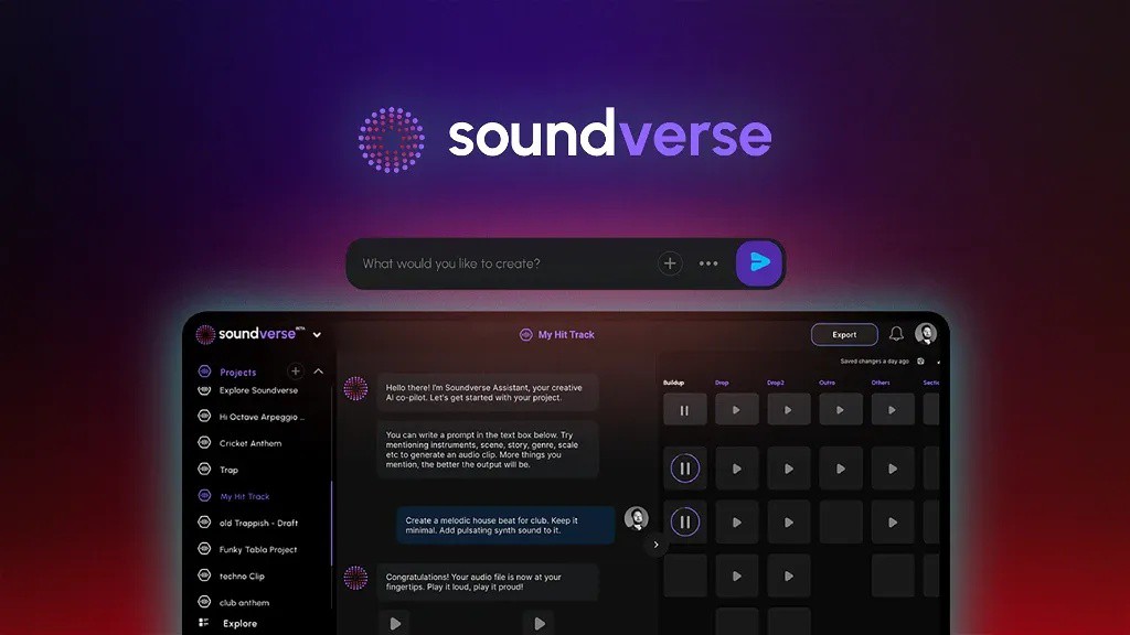 siftydeals's tweet image. Soundverse is not just a musician's best friend; it's a golden goose for podcasters and ad agencies too.

Read more 👉 lttr.ai/AOFQC

#StudioQualityMusicEffortlessly #CreateOriginal #ContentCreators #UnleashChartToppingHits #LatestGrooveGadget #PersonalBackingBand