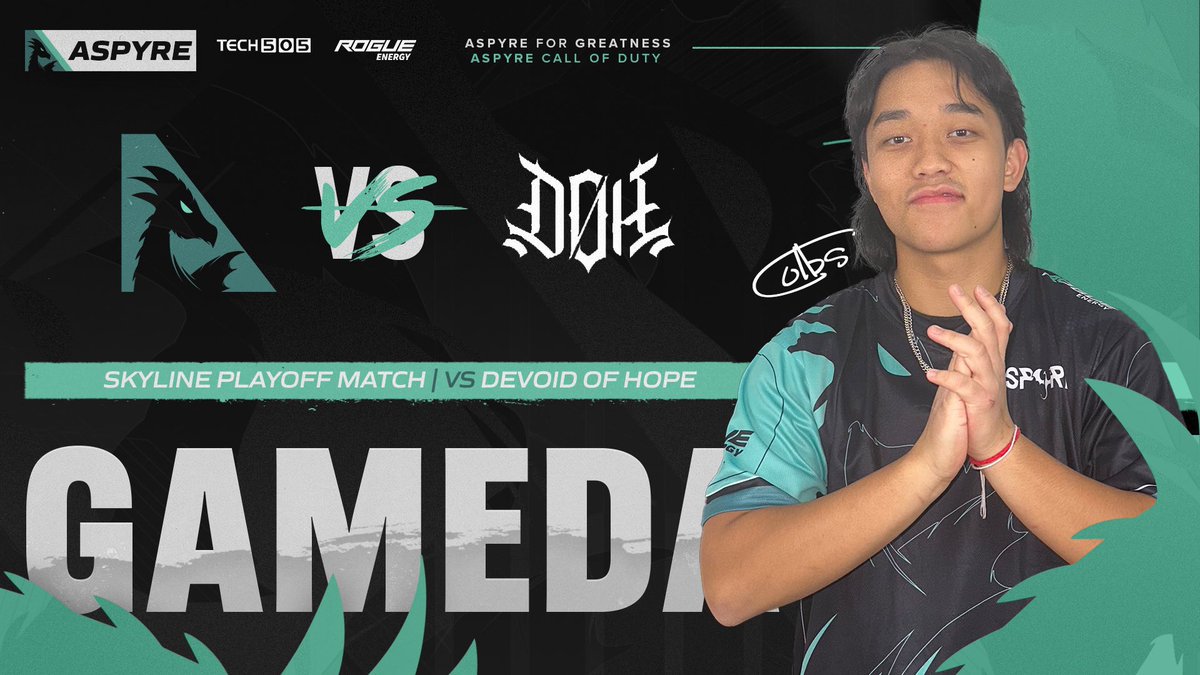 Aspyre_Ent's tweet image. 🟢CALL OF DUTY GAMEDAY🟢

🕡: 6:30 PM EST
🆚: @Devoid0fHope

📺: Twitch.tv/SkylineGGs

Starting Roster:
🐉@CoIbs_
🐉@Optiliciouss
🐉@oNarcissistt
🐉@LuvFrizzy

#CallofDuty #Esports🎮 | @SkylineSTC