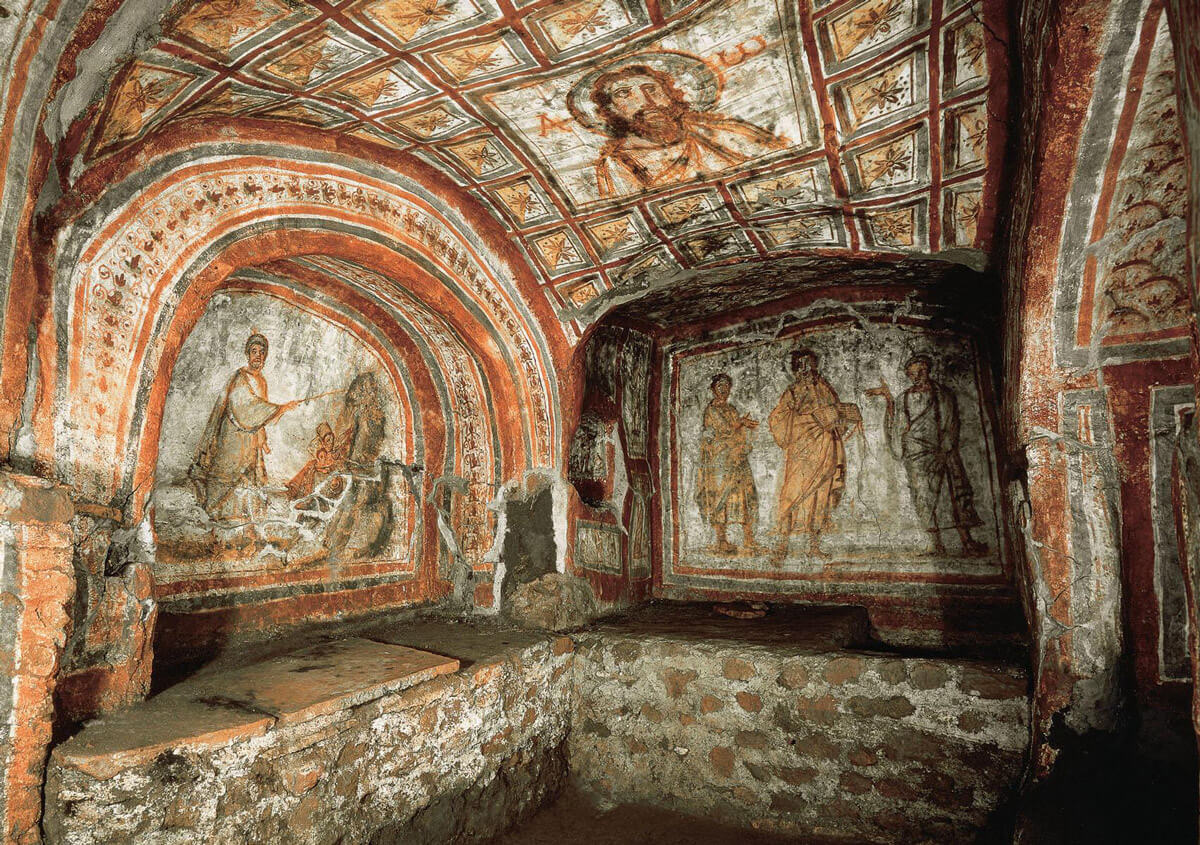 ScriptoriumP's tweet image. There is a popular misconception that early Christianity was aniconic (that is, it was opposed to the use of images). This could not be further from the truth. In this thread, we will take a deep dive into early Christian iconography. (1/25)