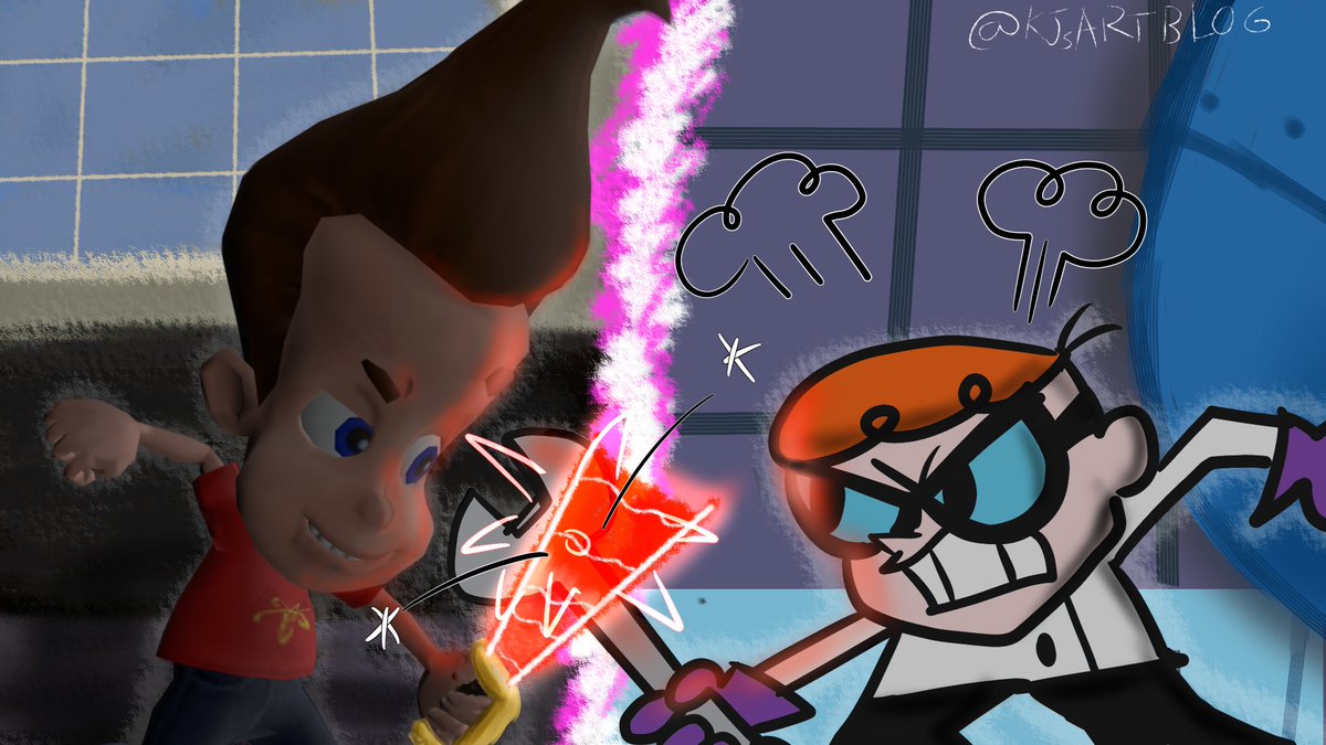 Made a new Dexter vs Jimmy Neutron art piece.
I do genuinely believe a crossover of art styles would be the way to go for this fight.
#DextersLaboratory #JimmyNeutron #digitalart #DeathBattle