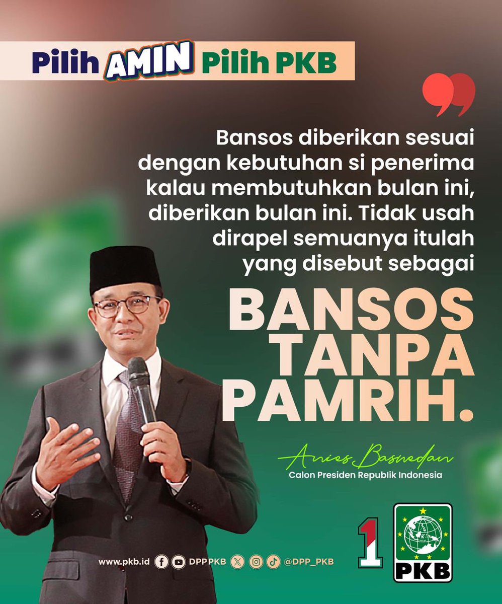 Definisi Bansos tanpa pamrih ☝🏻

#AMINAjaDulu 
#PilihAMINPilihPKB