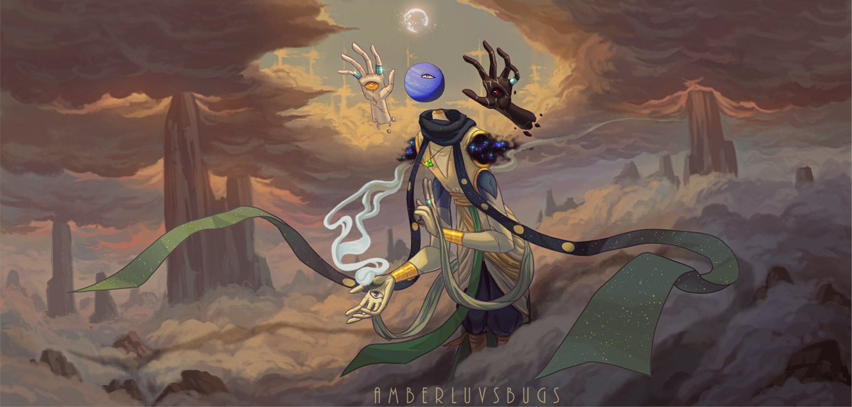 Neptune🪐🍀
Gift for <a href="/CloudyVoid/">Cloudy</a> 
#landscape #fantasy #Surrealism #clouds