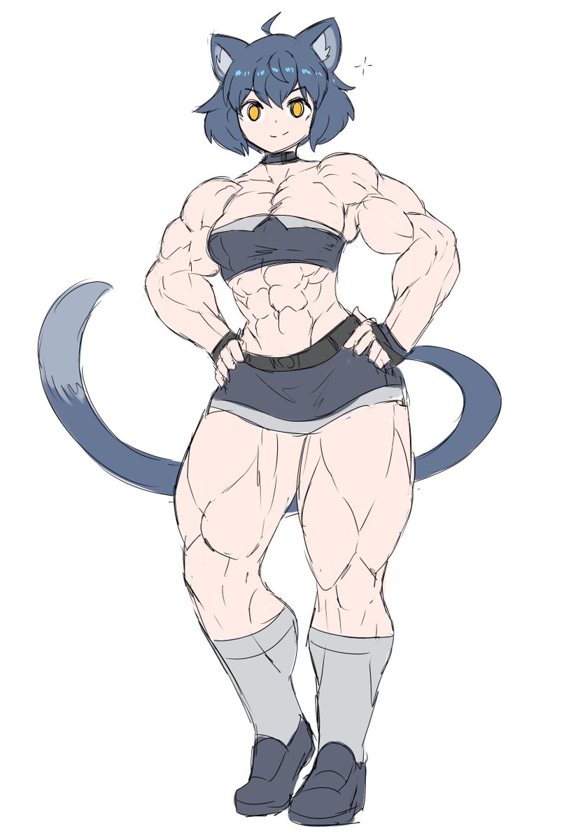 「strong catgirl 」|Sheepのイラスト 