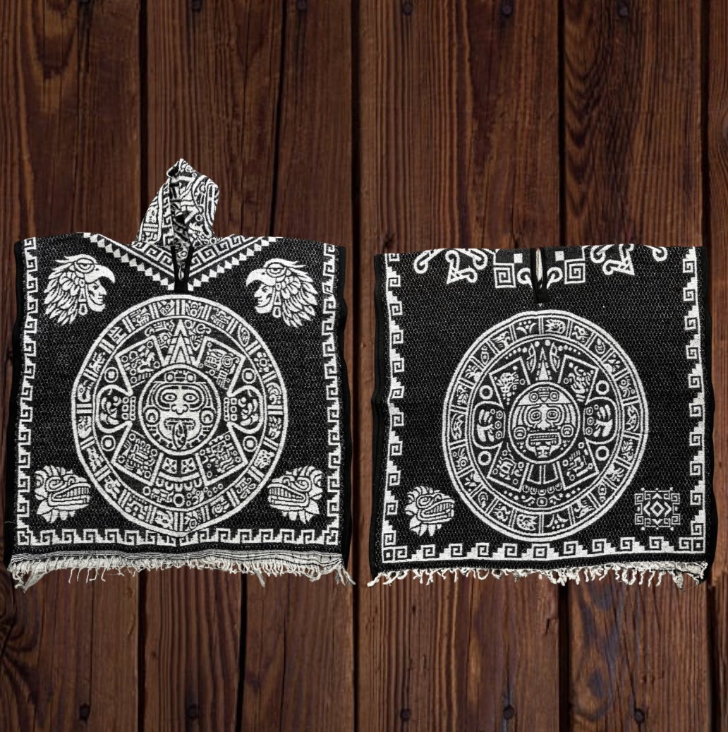 rodeodurango's tweet image. Available with &amp;amp; without Hoodie! 🌧️ 
🔍Shop: Aztec Calendar Poncho / Gaban
Currently have various colors in stock &amp;amp; ready for purchase! ⏰

shop rodeodurango.com or link in bio #artesaniasmexicanas #ponchos #gabanes #azteca #azteccalendar
