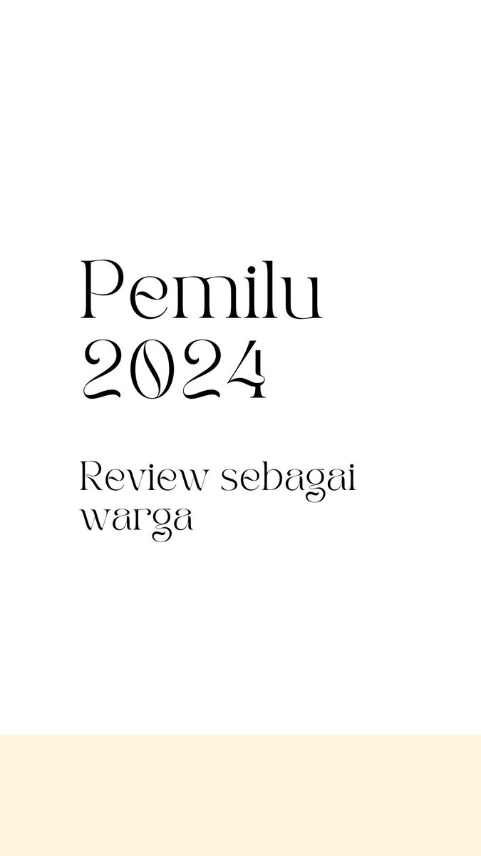 Setelah debat ke-5, akhirnya aku menulis review sebagai warga dalam Pilpres kali ini, yang sebenarnya bisa dirangkum ke dalam judul "10 alasan pilih 01 AMIN" dan "5 alasan kenapa 02 Prabowo-Gibran jelek banget"

🧵