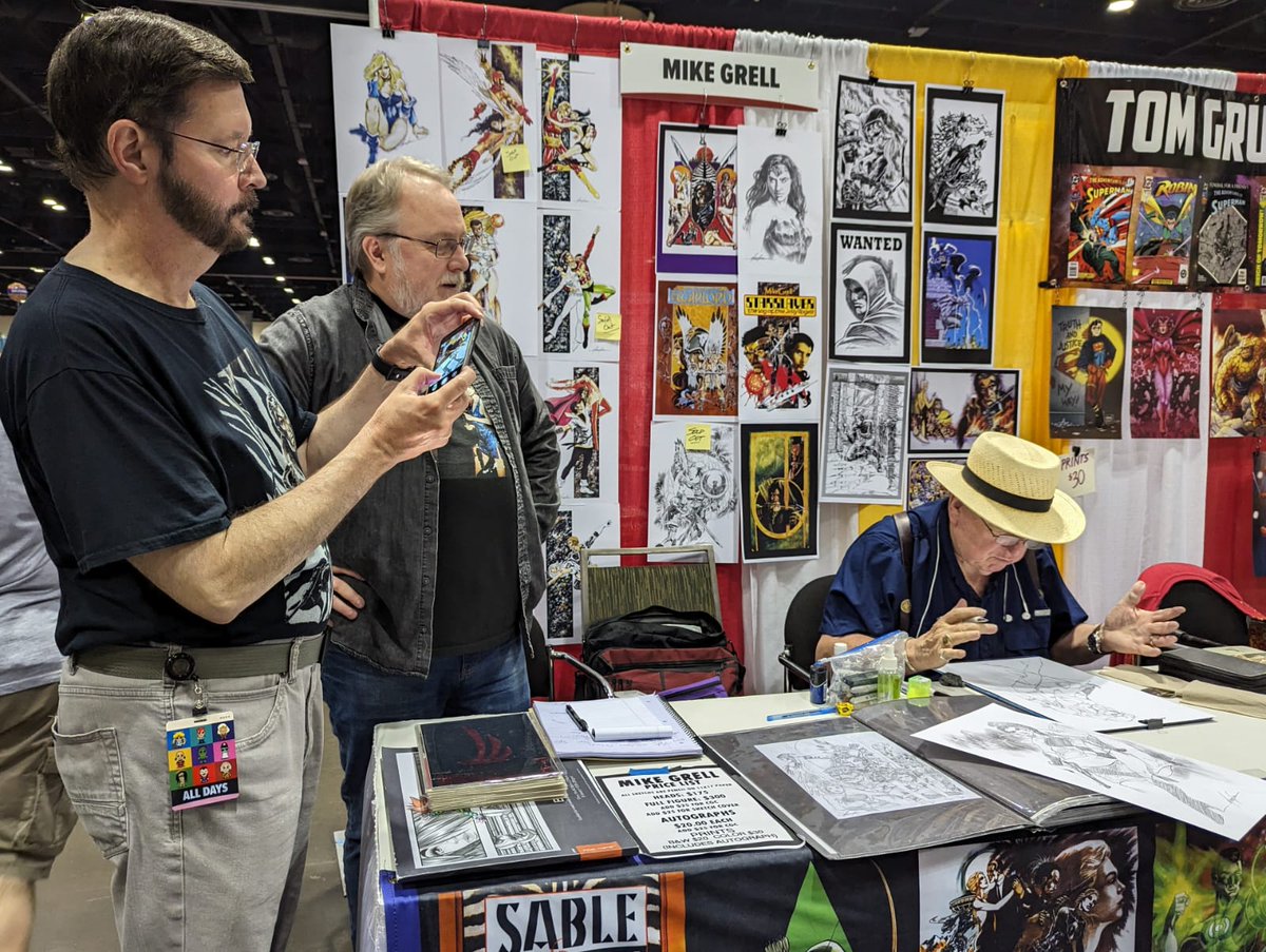 Warlord Worlds (@warlordworlds) on Twitter photo A fantastic weekend with #MikeGrell and Jeff Messer at #MegaCon! It is a genuine pleasure to spend time with them and to watch Mike draw and to listen to him chat with fans! ⚔️🏹 <a href="/GrellOfficial/">Official Mike Grell</a> A fantastic weekend with #MikeGrell and Jeff Messer at #MegaCon! It is a genuine pleasure to spend time with them and to watch Mike draw and to listen to him chat with fans! ⚔️🏹 <a href="/GrellOfficial/">Official Mike Grell</a>
