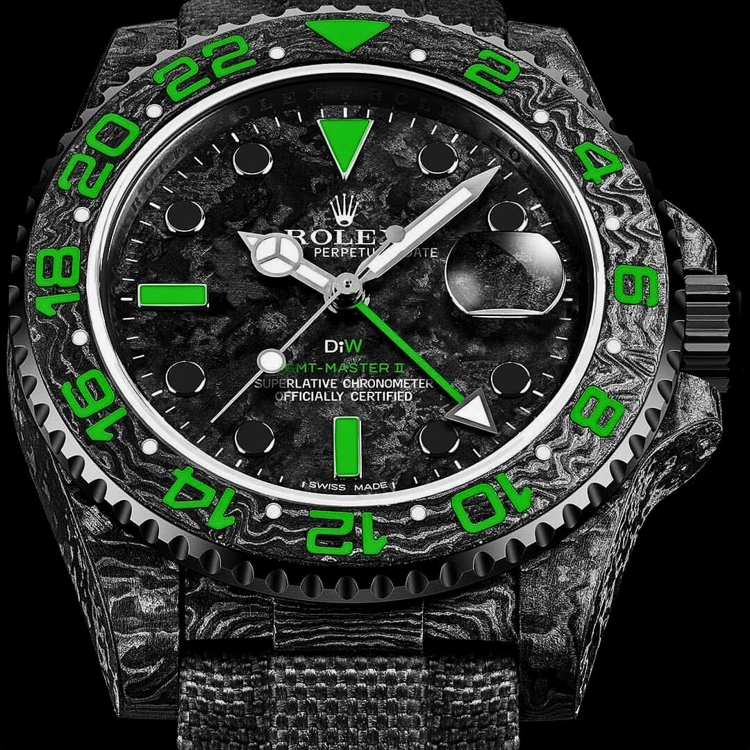 WorldtimerDiW's tweet photo. DiW Carbon Rolex GMT Master II "STINGER": The Epitome of Elegance and Style ✅

Price &amp; Watch Details:https://t.co/MrOiItF8Dd

NTPT 碳纖 勞力士 格林尼治型II

#Rolex #GMTmaster #GMTmasterII #126720 #GreenWatchThursday #Rolex126710blro #greenSub #RootBeer #DiWwatches #TudorGMT #roo https://t.co/UqYRKcq3or