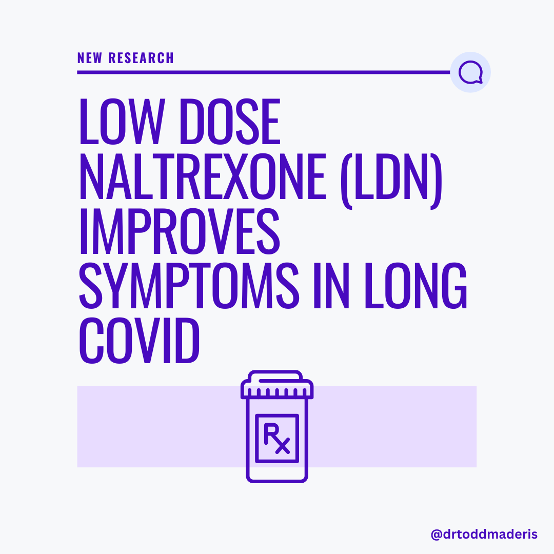 [NEW RESEARCH] Low Dose Naltrexone (LDN) Improves Symptoms in Long COVID

#Lowdosenaltrexone (#LDN) is an effective medication for many inflammatory and #autoimmune conditions. I frequently prescribe it to patients with #Lymedisease, #mold-related illness,