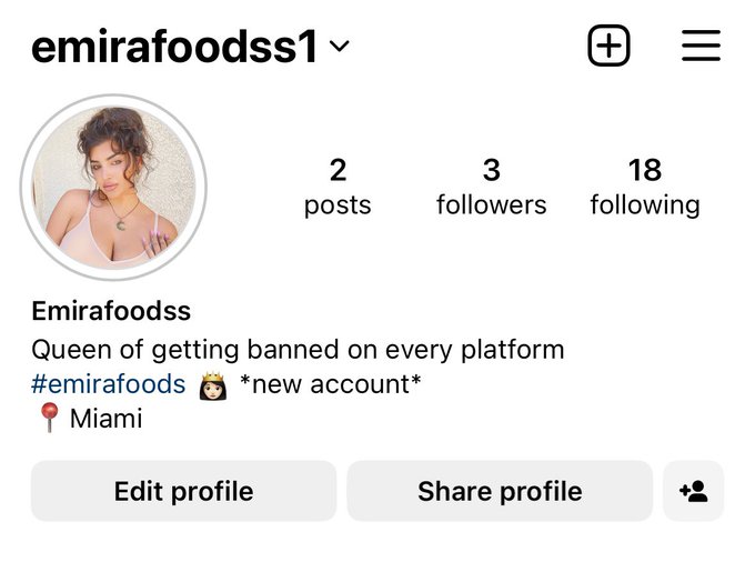 New account on IG 🤦🏻&zwj;♀️ Follow me there, I&rsquo;ll be using that one @ emirafoodss1 https://t.co/5ckRevse<a href="/tag/of"class="tags"><span>#of</span></a>