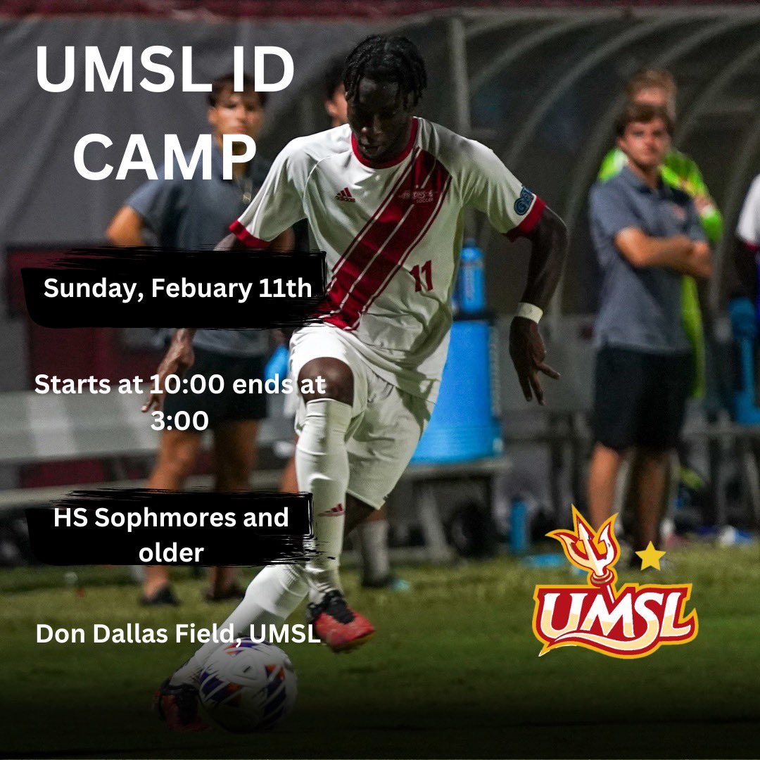 UMSLMSOC's tweet photo. We are exactly 1 week away from our UMSL spring soccer ID camp, February 11th, 2024! Don’t forget to register with the link below, there’s only a few spots left!, this is a great opportunity to compete in the most competitive Division II conference (GLVC)

https://t.co/8J2Wet99Hy https://t.co/sjStqd7H1e