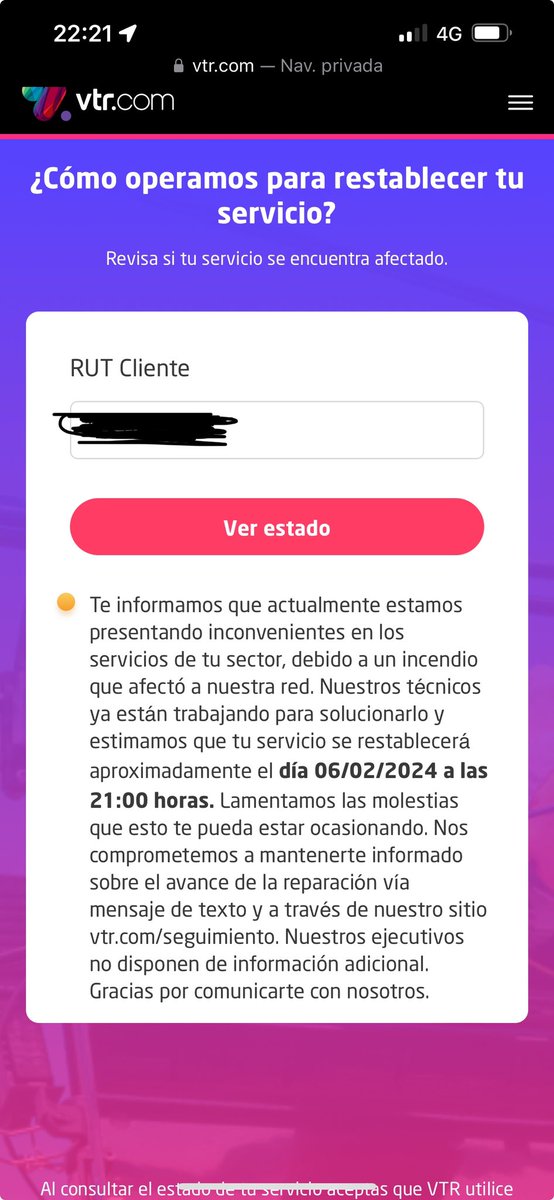 henriquezghc's tweet photo. @VTRsoporte @VTRChile en Peñablanca sin servicio, cada día cambian la fecha de reposición, dar una respuesta real https://t.co/vJCj5pD4Eg