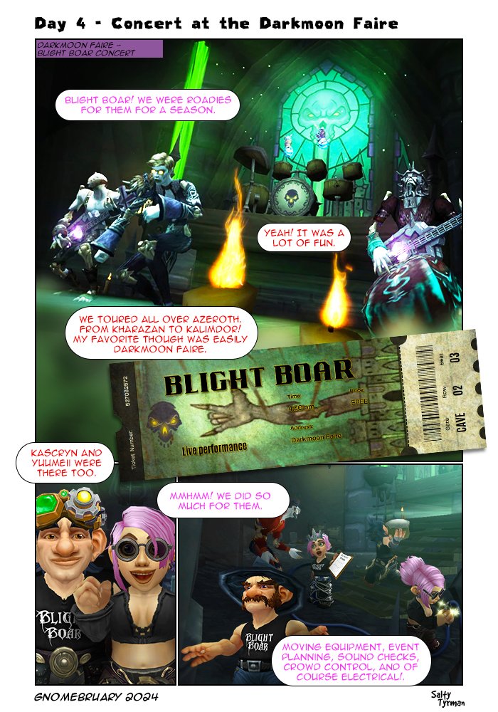 SaltyTyrman's tweet photo. Day 4 - Concert at the Darkmoon Faire
"BLIGHT BOOOOOOOOAR!" 🤘#Gnomebruary2024 #Gnome #Darkmoon #BlightBoar https://t.co/WcjLKmgWC2