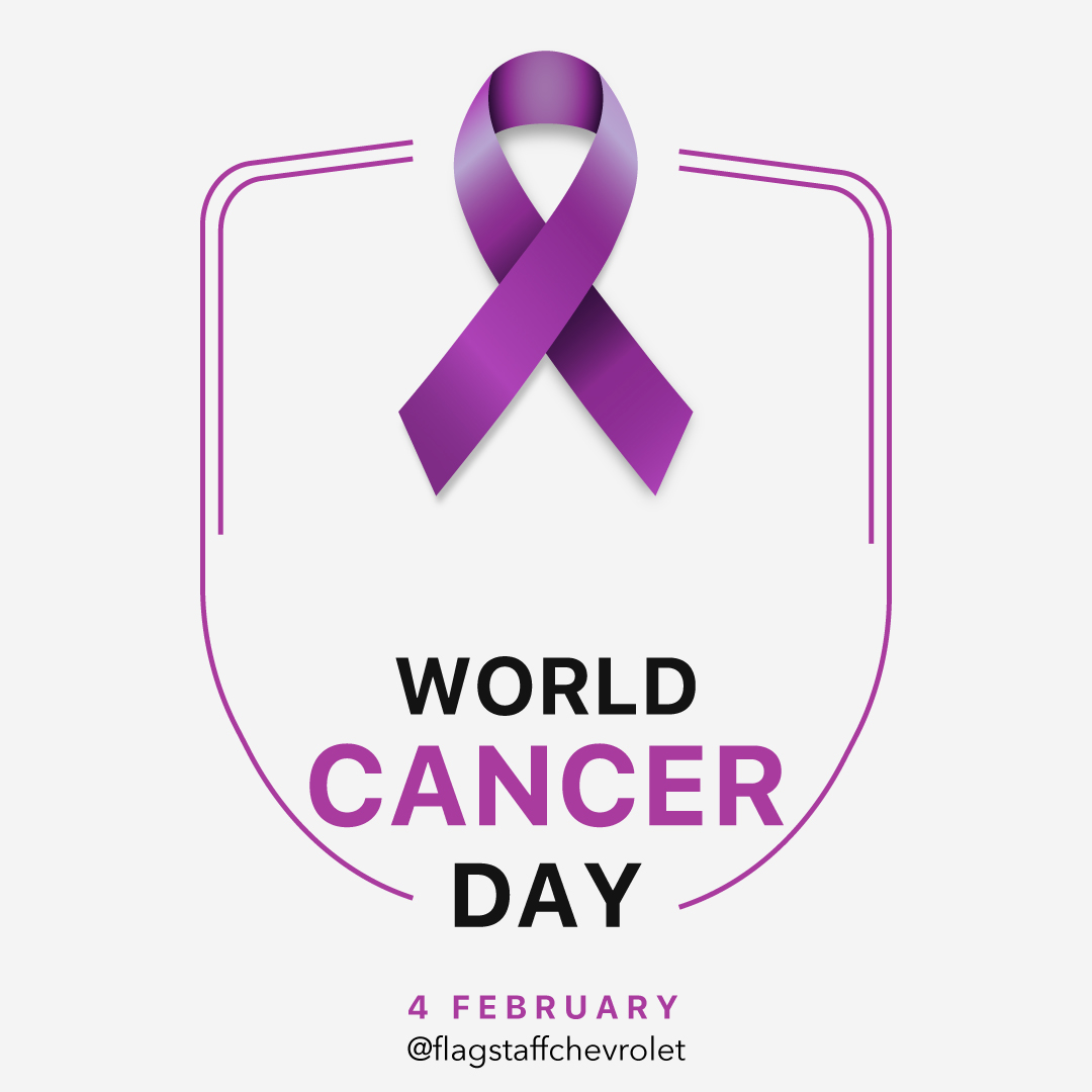 FlagstaffChevy's tweet photo. On World Cancer Day, let's stand as one against the challenges of cancer. Together, we can make a difference by raising awareness, supporting research, and fostering a community of strength and resilience. 🤝🕊️ #UnityAgainstCancer #WorldCancerDay https://t.co/AZi6AVVzi8