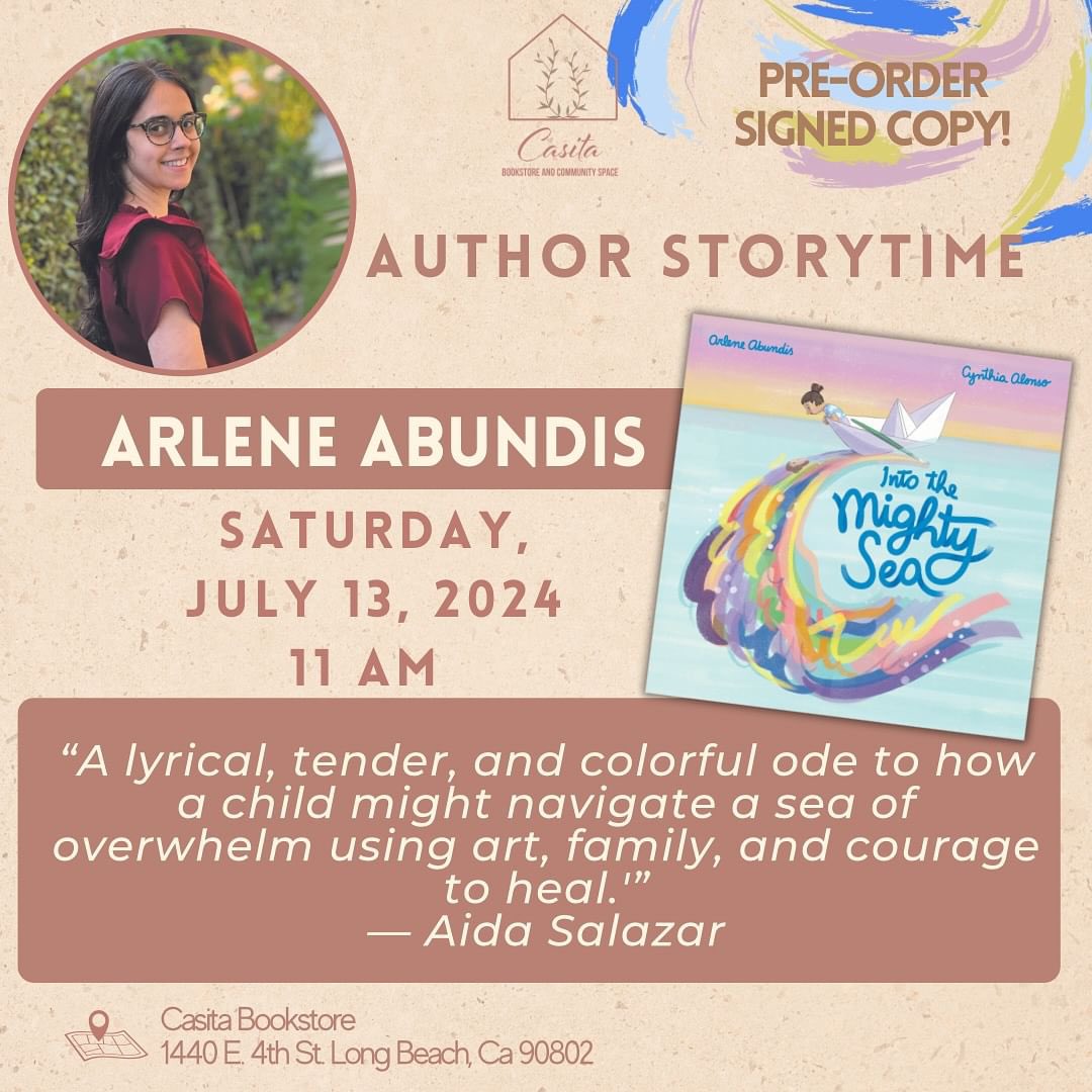 Join us in July at my favorite Latina owned bookstore to celebrate a story about learning to overcome big feelings, filled with love and beautiful art. Pre-order your signed copy now! 🥳 casitabooks.com/search?q=into+…