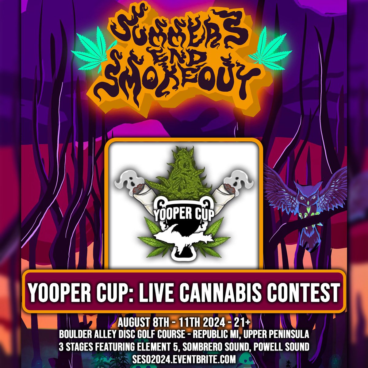 Introducing the NEW Yooper Cup: Live Cannabis Contest at #SESO! Three canna-contests featuring U.P. Cultivators, Residents and Sponsors, where YOU have a chance to judge and participate. 
.
.
.
#local #music #art #cannacommunity #UP #MI #festival