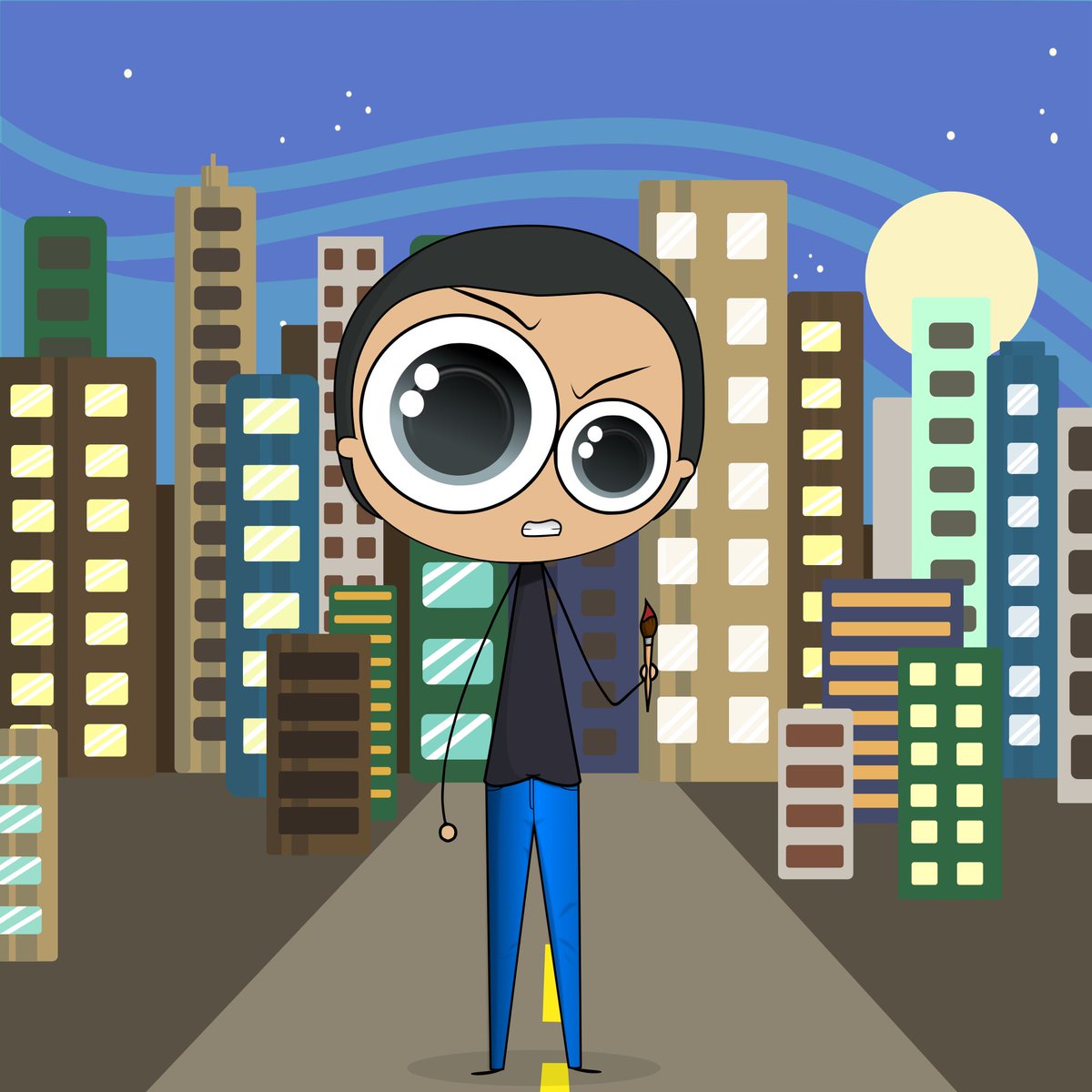 Happy #PeepsDay Pablo! 🎉 

🌃 An Artist stalking the night. 
Finding rumbles so that he can fight! 🥊 

👨‍🎨 A brush in one hand or a sword that's so grand. ⚔️ 
You are never far from our clan.

Let's celebrate one of our Rumblers! #PeepsClub community salutes you!