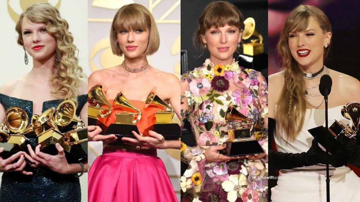 👑| @TaylorSwift13 is the first artist EVER to win 'Album Of The Year' 4 times at the #GRAMMYs