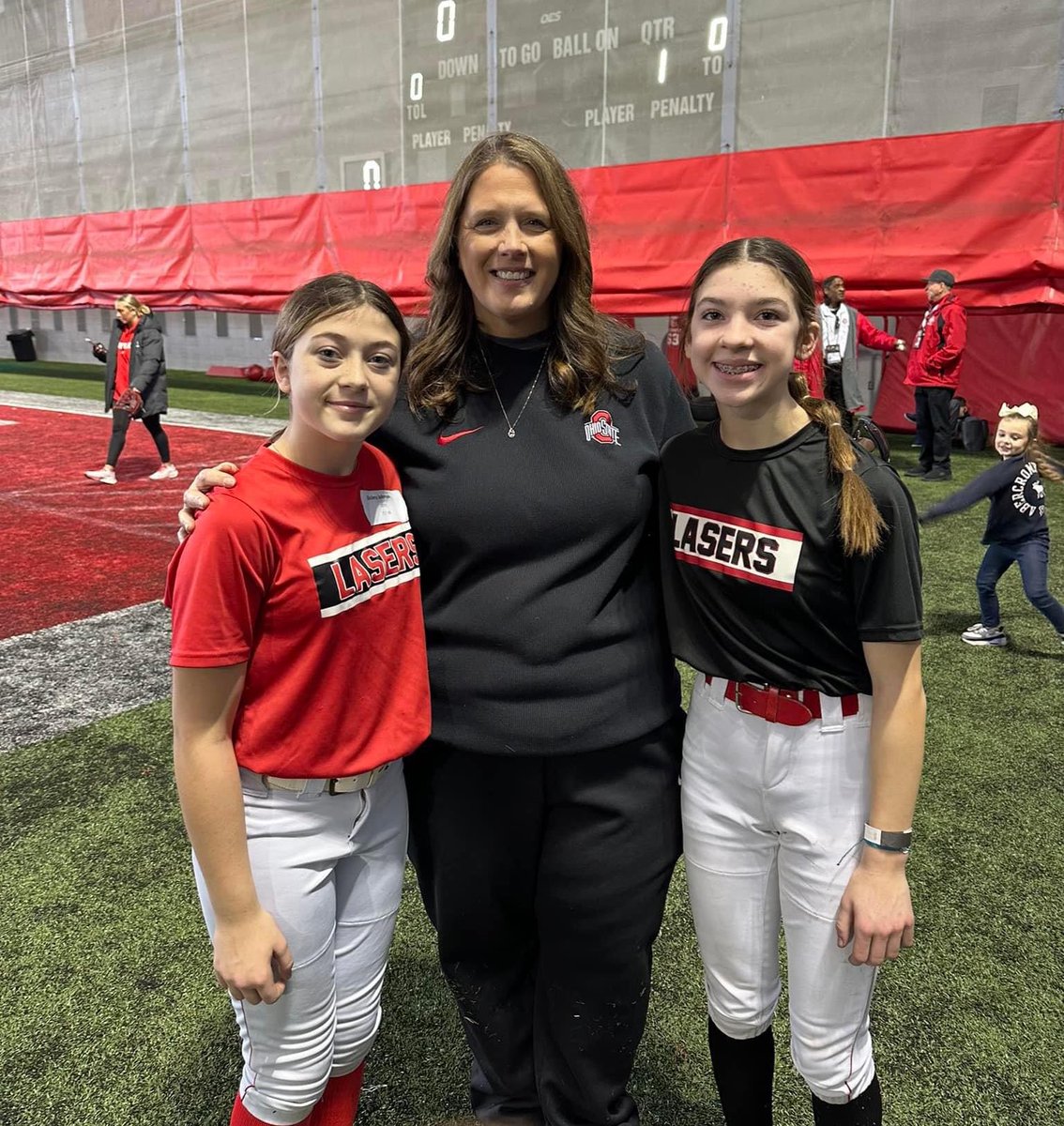 Thanks to <a href="/OhioStateSB/">Ohio State Softball</a> for giving these Lasers a well executed tune up as we roll into school ball season! <a href="/iris_crites/">Iris Crites 2029</a> and <a href="/KJ_Johnson55/">Kinley “KJ” Johnson</a> always look forward to a workout with your softball family! <a href="/ExtraInningSB/">EXTRA INNING SOFTBALL</a>
