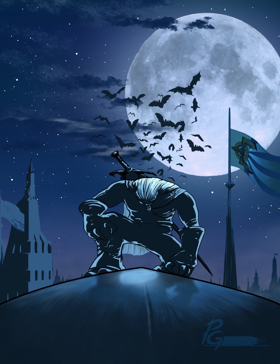 "Night of revenge" 🌙⚔️🖼
Part of the story of vampire Kain (Legacy of Kain and Blood omen).
#legacyofkain #bloodomen #vampireart