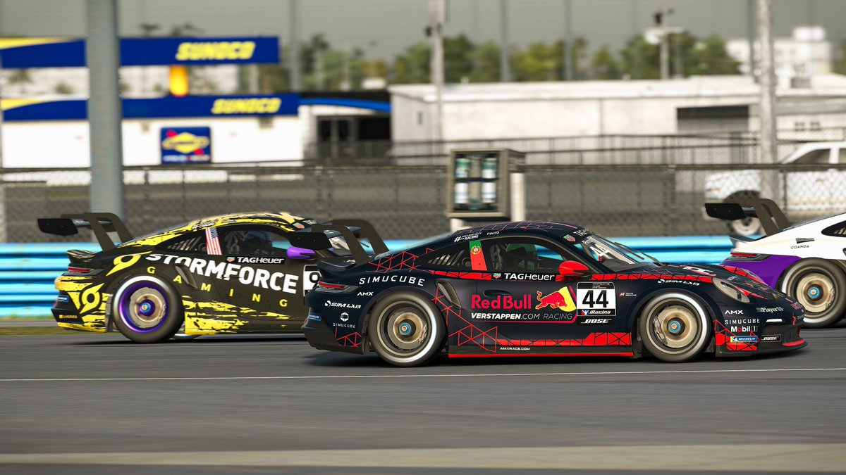 Some fun racing at Daytona in PESC, P2 in the feature race for myself and a podium lockout for @TeamRedlineSim , we will be back for more next weekend😊