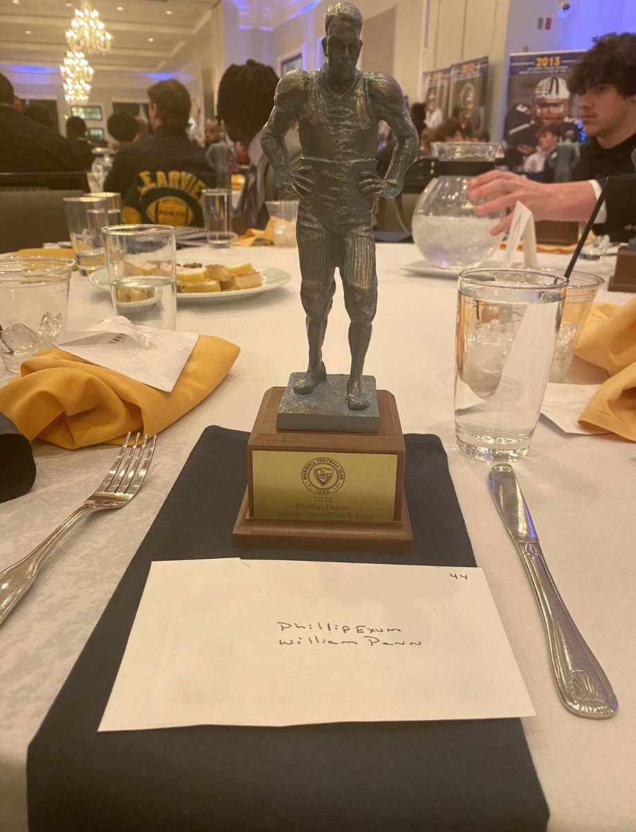 WPHS_Exposure's tweet photo. Congratulations @phillip3xum for William Penn’s mini Maxwell winner at the tri-state banquet. So proud of our very own. Colonials are out here flourishing ❤️🖤 #defendthecastle #plus2 #colonialnation #awards https://t.co/Px8ICxkttQ