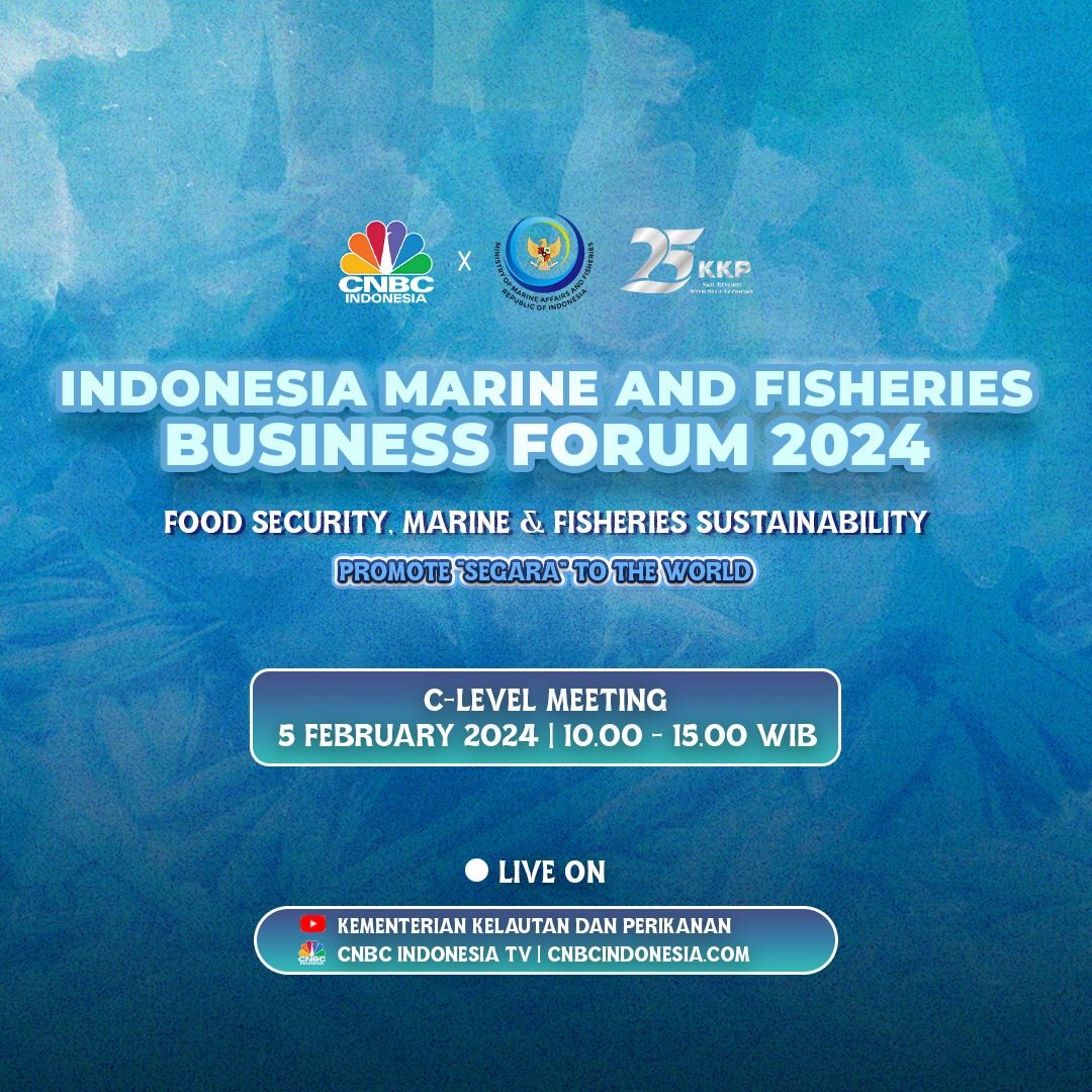 bppmhkpsurabaya's tweet photo. Guna menggali lebih jauh potensi sektor kelautan dan perikanan untuk kemajuan investasi di industri di sektor ini, KKP bersama @cnbcindonesia menggelar Indonesia Marine And Fisheries Business Forum (IMFBF) 2024
 
#KetahananPanganPerikanan #InvestasiPerikanan #IMFBF2024 https://t.co/kfuPbx2HqS