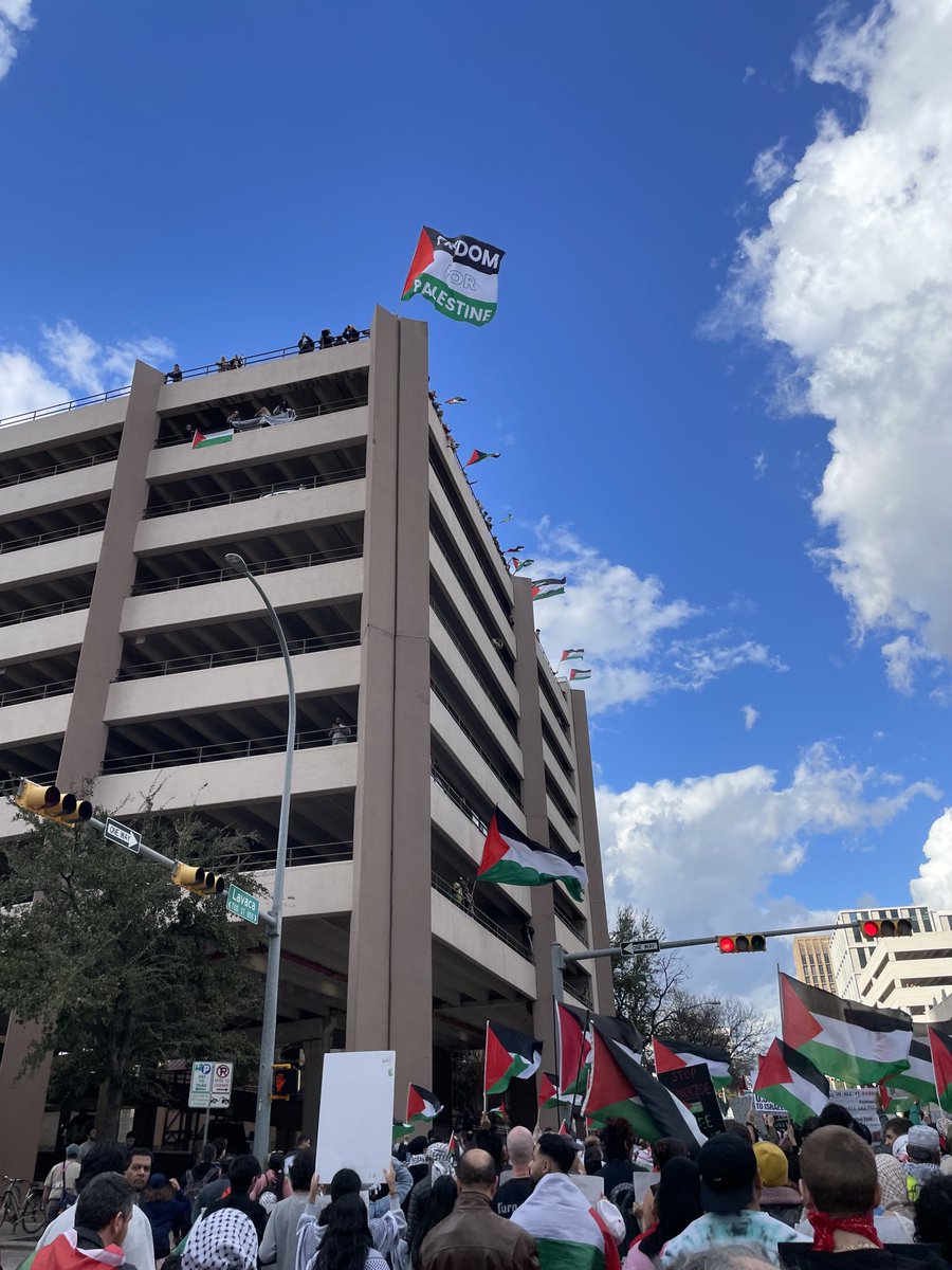 fattyfishsticks's tweet photo. Texas out for Palestine protest/march in Austin today. #AustinProtest #GregAbbott #FreePalestine #CeaseFireNow https://t.co/UcLIYzk068