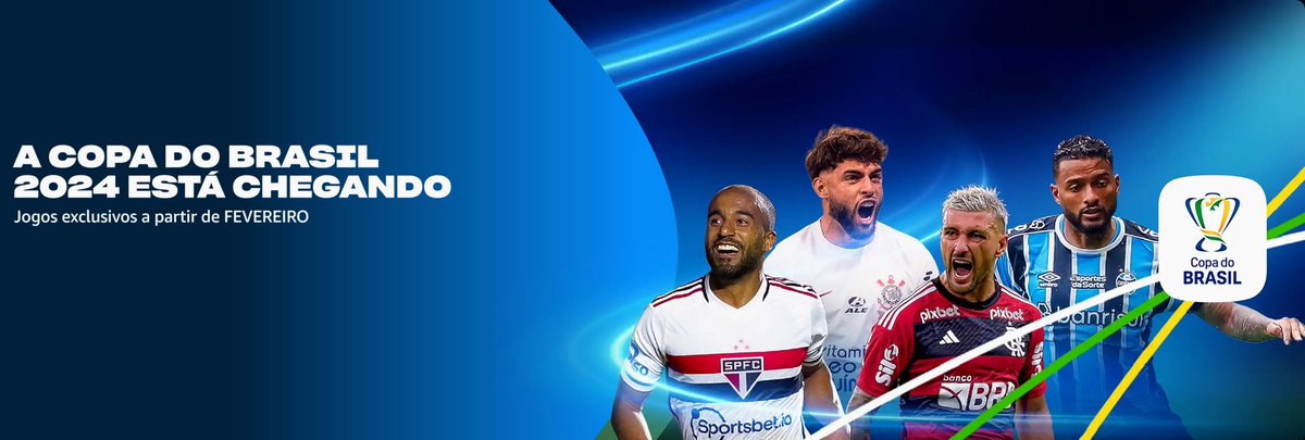 A Copa do Brasil 2024 está chegando
 
📺Amazon Prime  
✔️frete GRÁTIS e rápido, filmes, séries, músicas e muito mais por apenas R$ 14,90/mês

👉🔗teste grátis por 30 dias
amzn.to/4823YOD