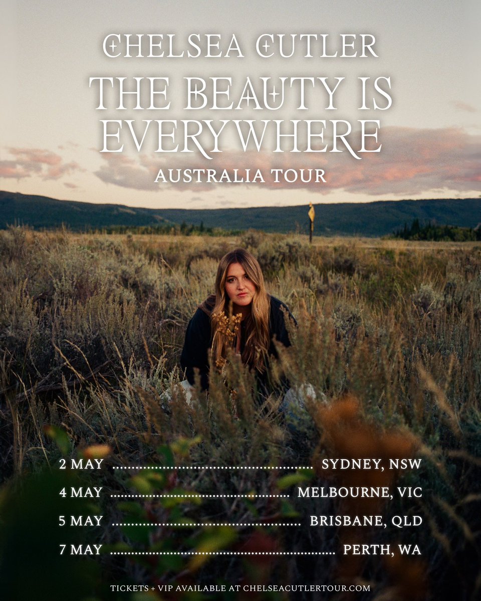 AUSTRALIA! wow it has been a long time coming, but i’m so excited to finally announce my first ever Australia tour this May. see you soon and can’t wait to do a shoey <3 chelseacutlertour.com