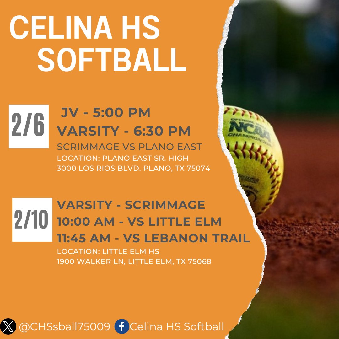 This weeks scrimmages are away. Check out locations and support the JV and Varsity games this week. 

JV &amp; Varsity: Tuesday, 2/6 @ Plano East HS

Varsity: Saturday, 2/10 @ Little Elm HS