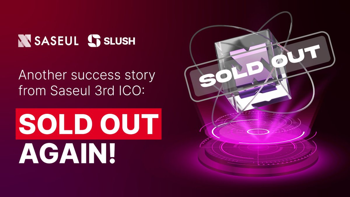 Saseul_Support's tweet photo. 🔥SL COIN SOLD OUT!🔥
Join our community for the latest updates on upcoming coin sales
Don't be left behind in the next crypto wave!🎉🎉
Follow slush for more updates on other ICO🔗
https://t.co/98ikm11pAr
#Saseul #SLCoin #SLquad https://t.co/5Z3gBzwxdc