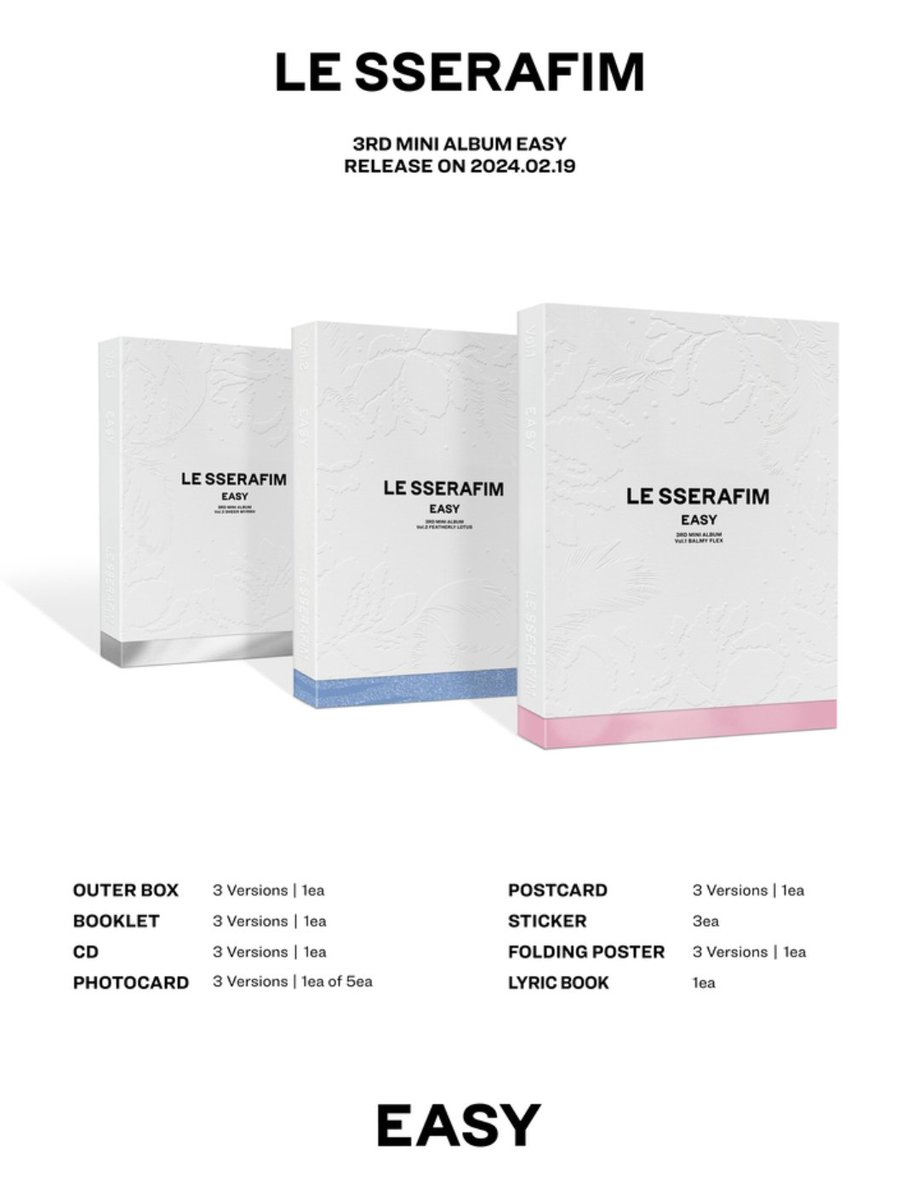 39kkurabear's tweet image. MY GO🌸 ‼️2nd Batch‼️
LE SSERAFIM 3rd Mini Album STANDARD &amp;amp; COMPACT version

Deadline : 12th February 2024 8pm 

🔗 More Details docs.google.com/forms/d/1lwmlX…

#pasarlesserafim @pasarLESSERAFIM