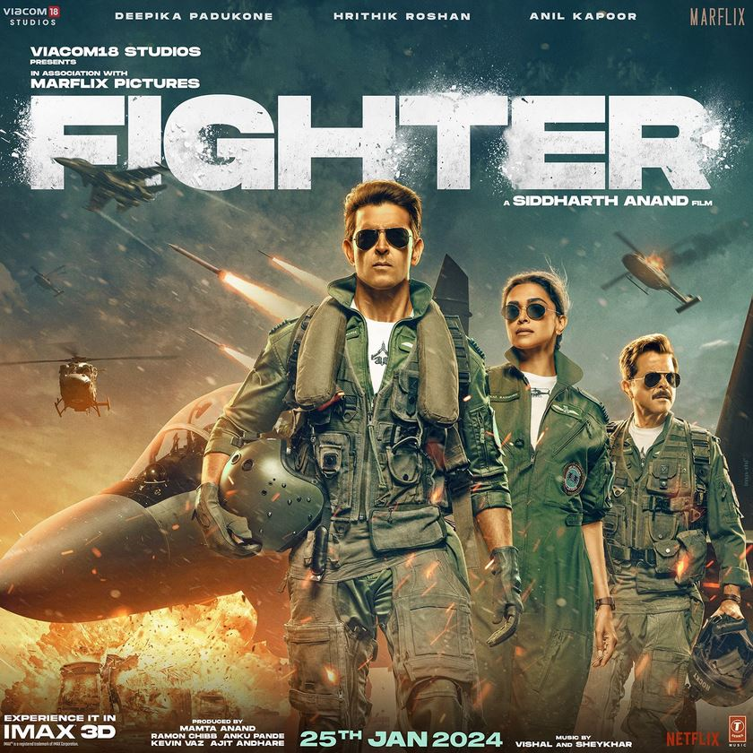 #Fighter is a good watch though a little stretched 💕 Worth the tears in some scenes 🥹🔥 'Arrogant.... uh-uh Confident'. 🔥 #HritikRoshan #DipikaPadukone #AnilKapoor #KaranSinghGrover #Inox3D #Adiand