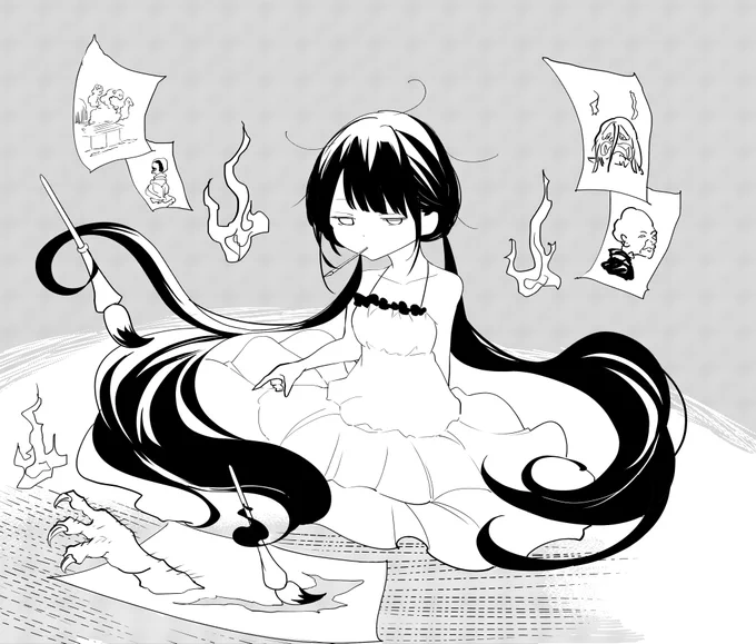 【オリジナル創作】 巨勢かなえ 妖怪絵師 
