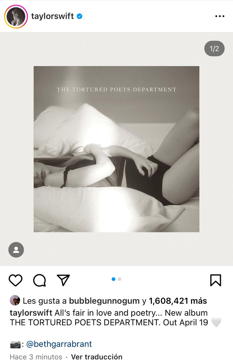 IlseFer's tweet photo. .@taylorswift13 anuncia en los #GRAMMYs que sacará nuevo álbum y que compartirá la portada en sus redes sociales. En menos de 5 minutos su publicación en Instagram 
 tiene más de millón y medio de Likes. https://t.co/tKvYZx2tKb