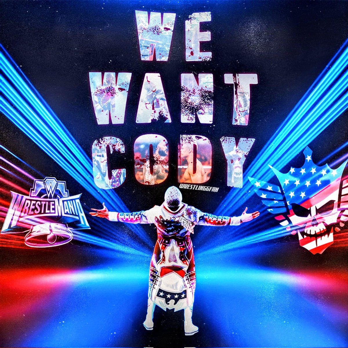 RickH2k21's tweet photo. Cody vs Roman @WrestleMania #WeWantCody https://t.co/SGUiioo1JM