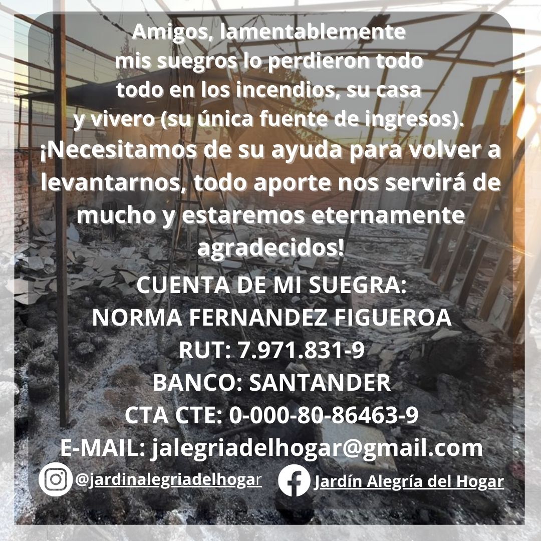 fabaguilera's tweet photo. Un golpe duro de la vida!
La casa de la infancia y el esfuerzo de mis papas hecho cenizas.
Ahora toca levantarnos para recuperar la esperanza y fuente laboral de mis viejtos.
Favor cualquier ayuda es bienvenida para comenzar la reconstrucción.
@CokeHevia, gracias x la difusión! https://t.co/nbaxq4UcoW