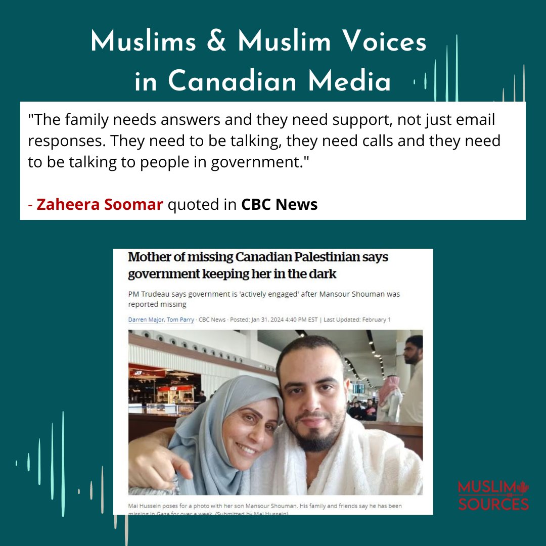 MuslimSources's tweet image. (1) Our highlights of Muslims &amp;amp; Muslim voices in Canadian media this past week!  #amplifyingMuslimvoices #cdnmedia