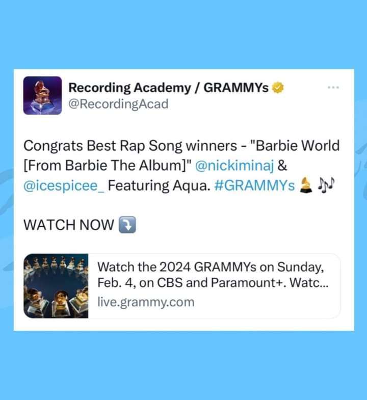 Dear @RecordingAcad y'all ain't honest about #Grammy winners ,playing unnecessary politics, we all know #davido won the grammy but y'all played politics  but what I want you to explain to me is how you made a mistake with nickiminaj's award !!!! You taunting her???? Who does that