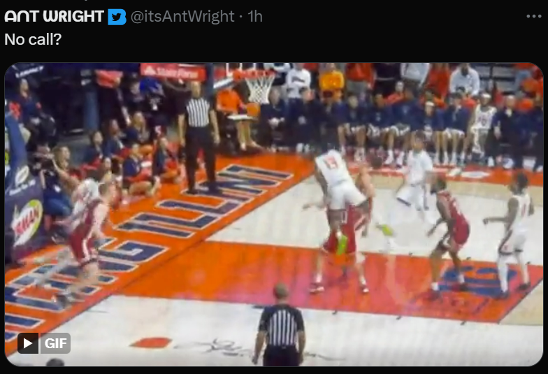HuskerHC's tweet photo. Competitive category for most egregious non-call of the night https://t.co/z3K7h0LCXm