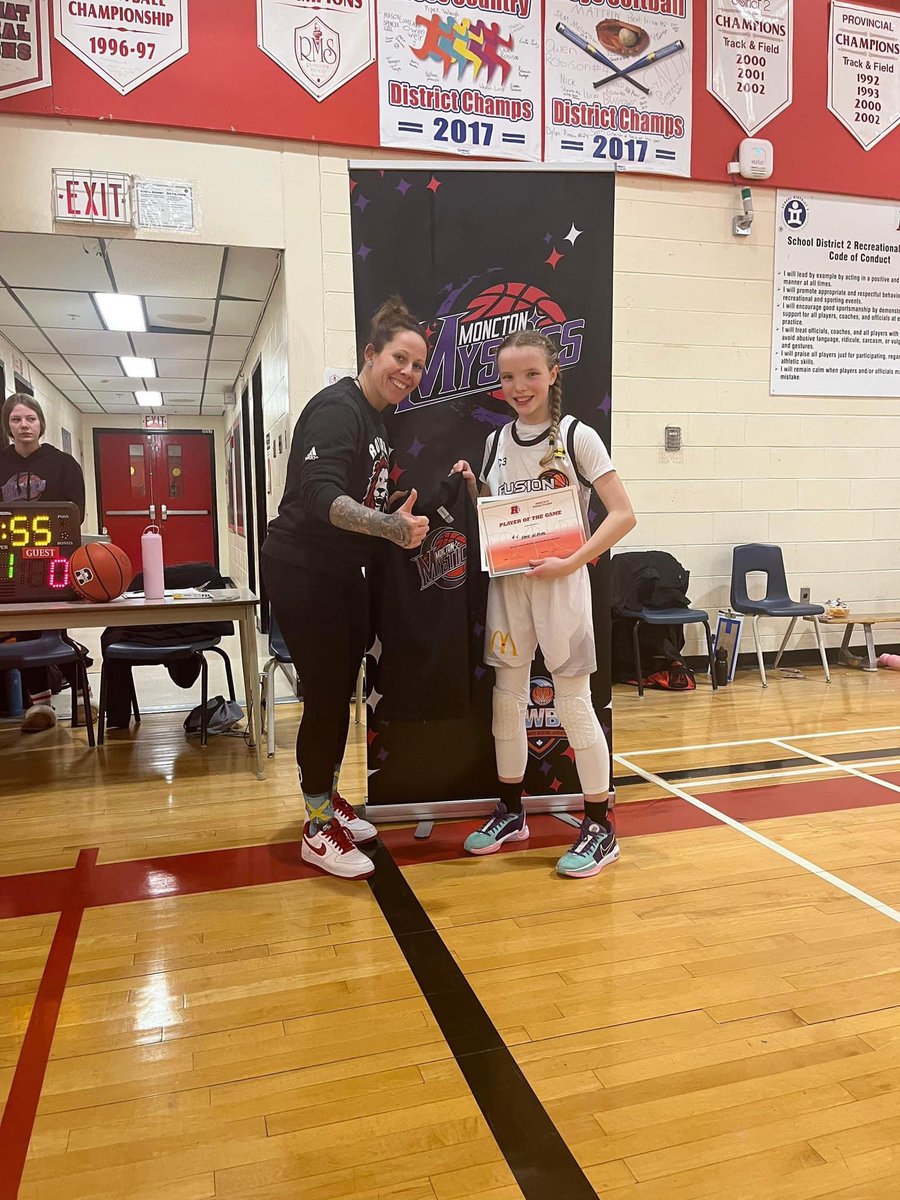 Thanks to the <a href="/MonctonMystics/">Moncton Mystics</a> for supporting youth basketball this wkd! Our <a href="/freezemwba/">Fredericton Freeze</a> fan was excited to see the <a href="/the_mwba/">Maritime Women's Basketball Association</a> represented at her U13 tournament!